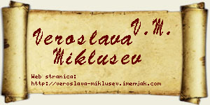 Veroslava Miklušev vizit kartica